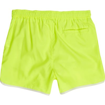 Boys fluro yellow runner swim shorts